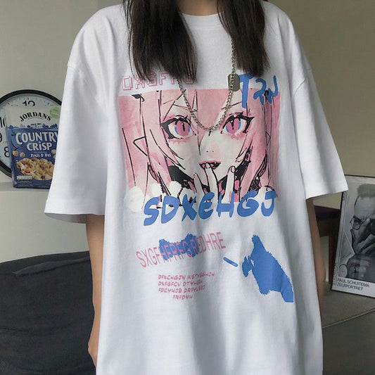 Loose Grunge Steampunk Gothic T-Shirt Women's Harajuku Clothes - The Number 1 Things