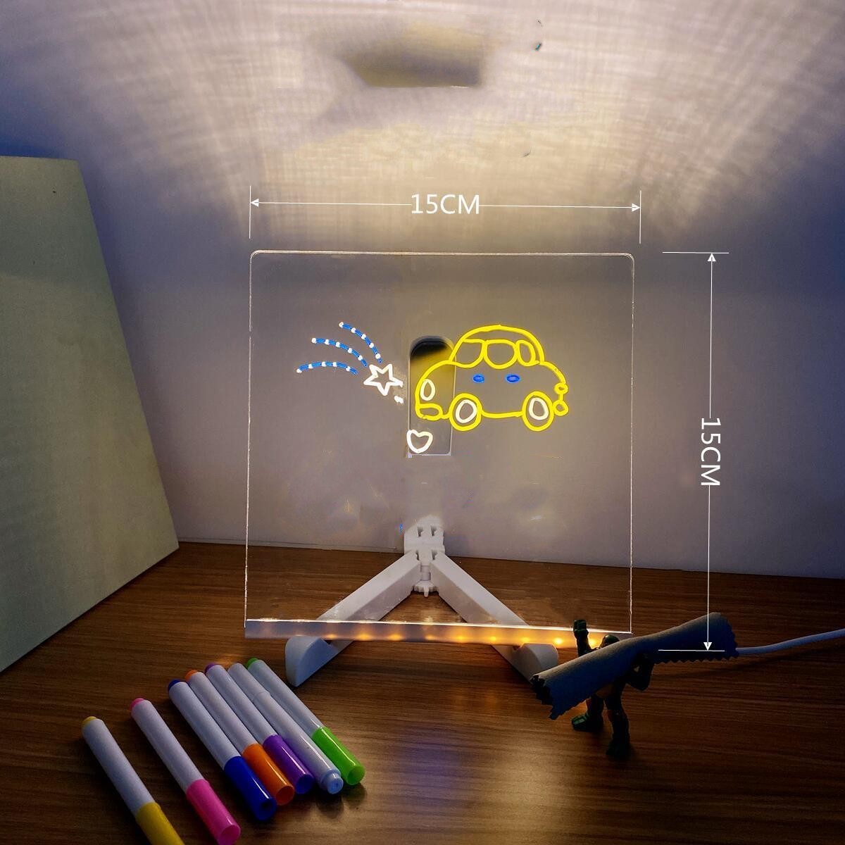 Acrylic DIY Note Board LED Night Light Creative Message Board Holiday Lamp With 7Pens USB LED Desk Lamp Note Daily Moment Painting Lamp - The Number 1 Things