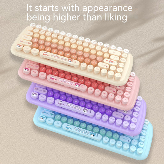 Pink Mini Cute Cartoon Wireless Keyboard And Mouse Set - The Number 1 Things