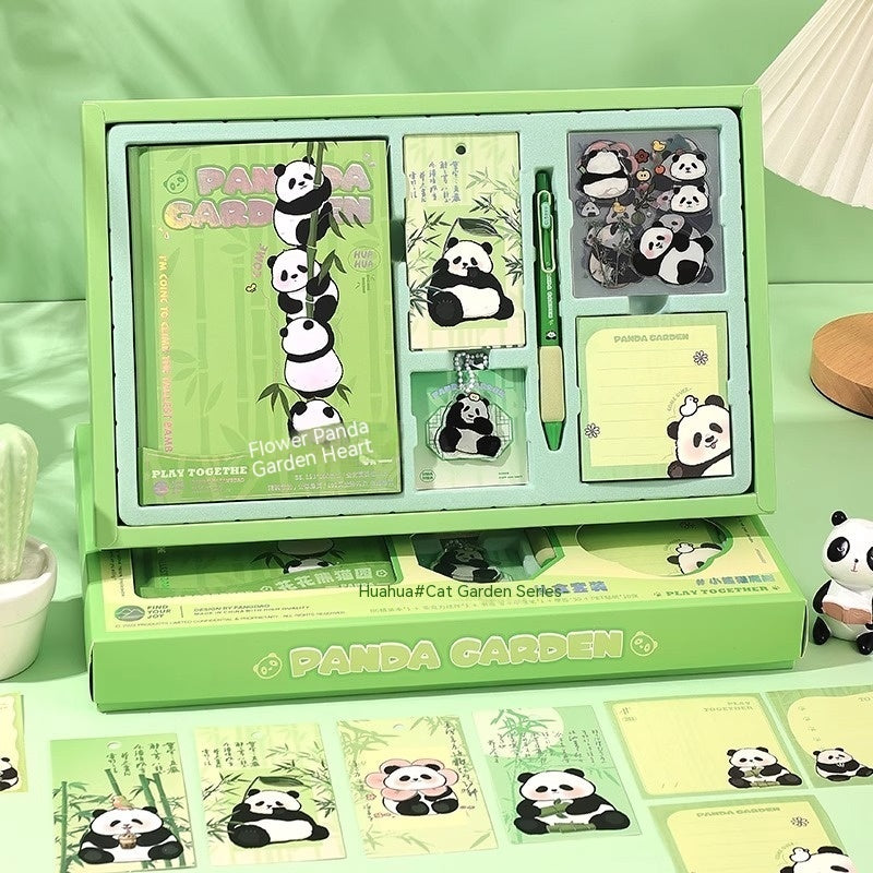 Flower Panda Series Hand Account Gift Box Stationery Suit