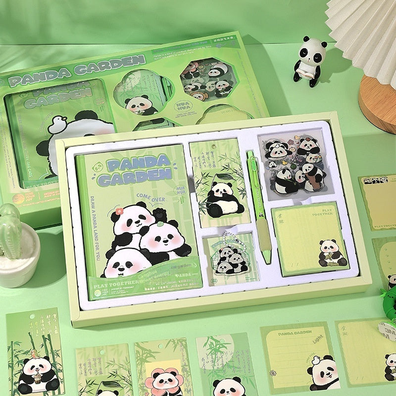 Flower Panda Series Hand Account Gift Box Stationery Suit