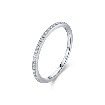 Moissanite S925 Pure Silver Eternity Ring Band - The Number 1 Things