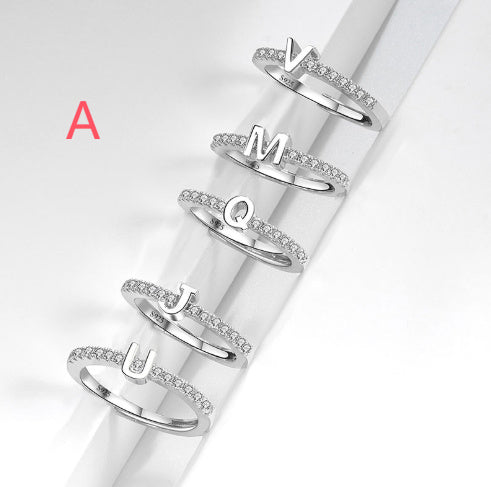 S925 Sterling Silver New Style Micro-inlaid Letters Ring - The Number 1 Things