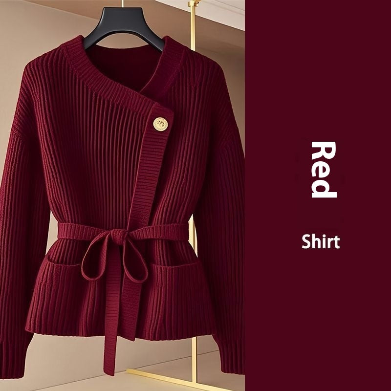 Red Sweater Top For Women