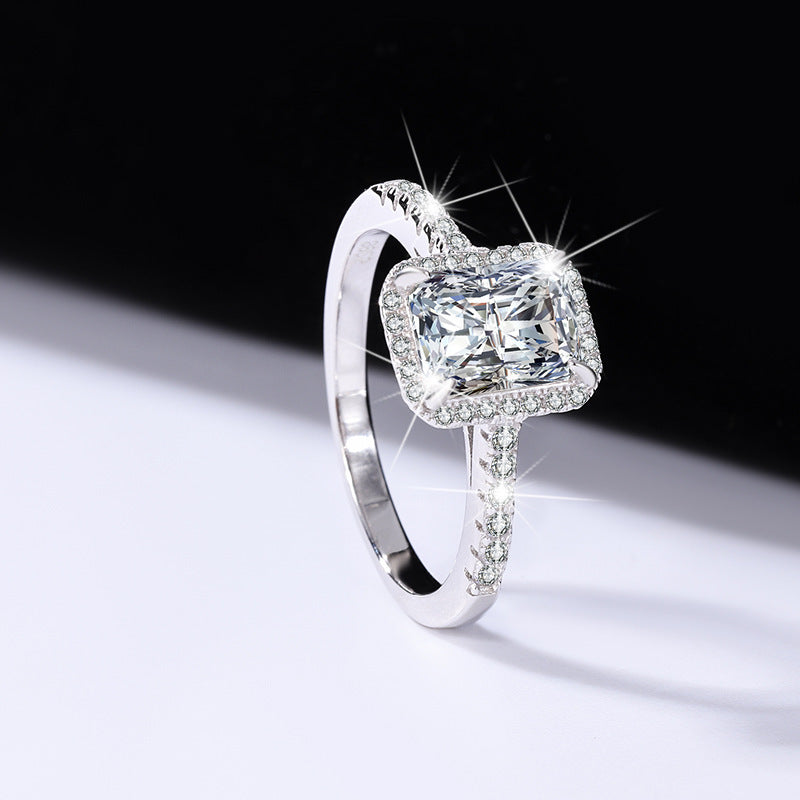 Women's Sterling Silver Moissanite Closed Ring - The Number 1 Things