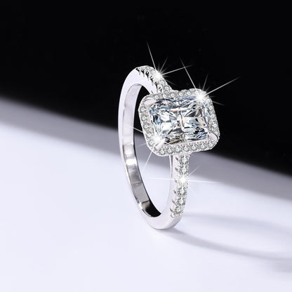 Women's Sterling Silver Moissanite Closed Ring - The Number 1 Things