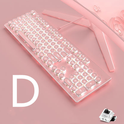 Wireless Mechanical Keyboard Mouse Set Game Office Retro - The Number 1 Things
