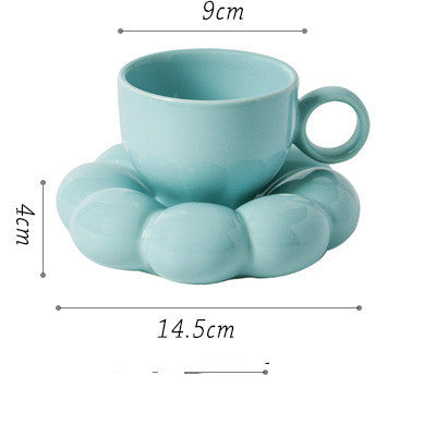 Flower Ceramic Cup And Saucer Breakfast Coffee Creative Color Underglaze Color - The Number 1 Things