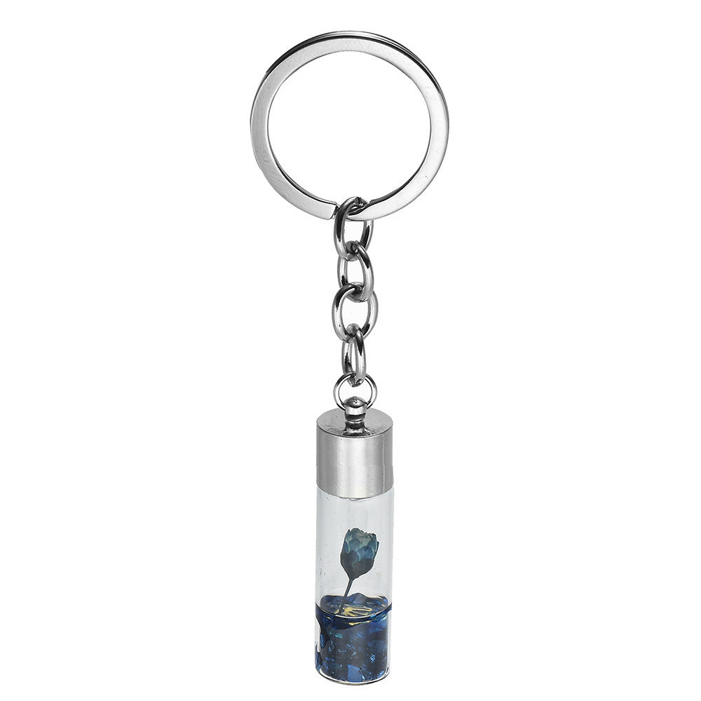 Plant Dried Flower Glass Bottle Pendant Keychain - The Number 1 Things