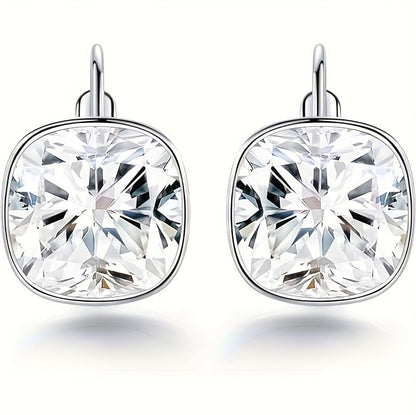 18K White Gold Crystal Plated Hypoallergenic Pendant Earrings For Women's Jewelry - The Number 1 Things