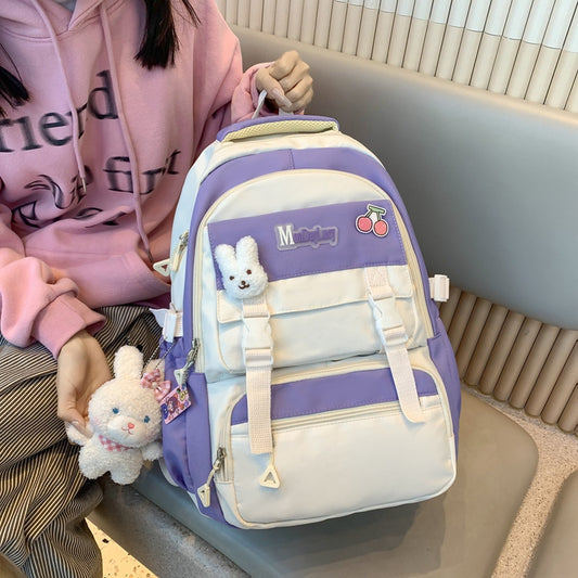 Fashion Color Contrast Schoolbag For Women - The Number 1 Things