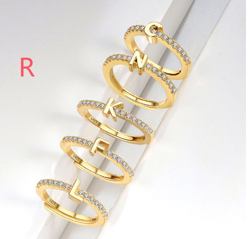 S925 Sterling Silver New Style Micro-inlaid Letters Ring - The Number 1 Things