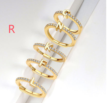 S925 Sterling Silver New Style Micro-inlaid Letters Ring - The Number 1 Things