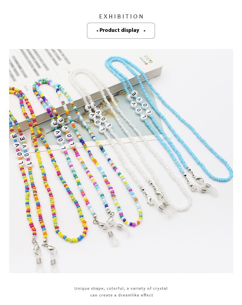 Eyeglasses Chain Letter Chain Color Mix Necklace - The Number 1 Things