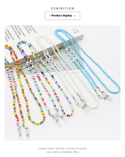 Eyeglasses Chain Letter Chain Color Mix Necklace - The Number 1 Things