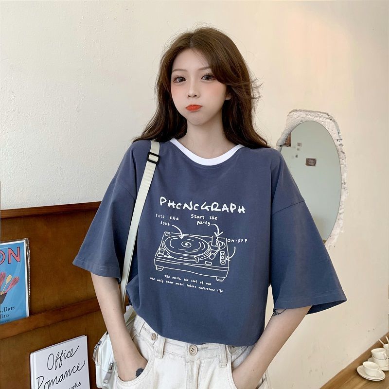 Japanese Style Girlish Style Cotton Short Sleeve T-shirt Women's New - The Number 1 Things
