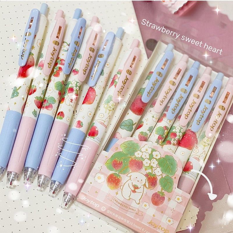 1PC Cute Gel Pens 0.5mm Kawaii Peach Strawberry - The Number 1 Things