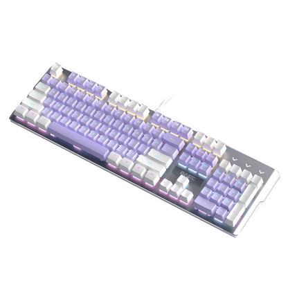 Purple Mechanical Keyboard Mouse Suit Wired Green Axis - The Number 1 Things