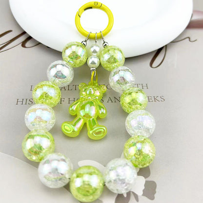 Burst Beads Luminous Bear Pendant Mobile Phone Charm - The Number 1 Things
