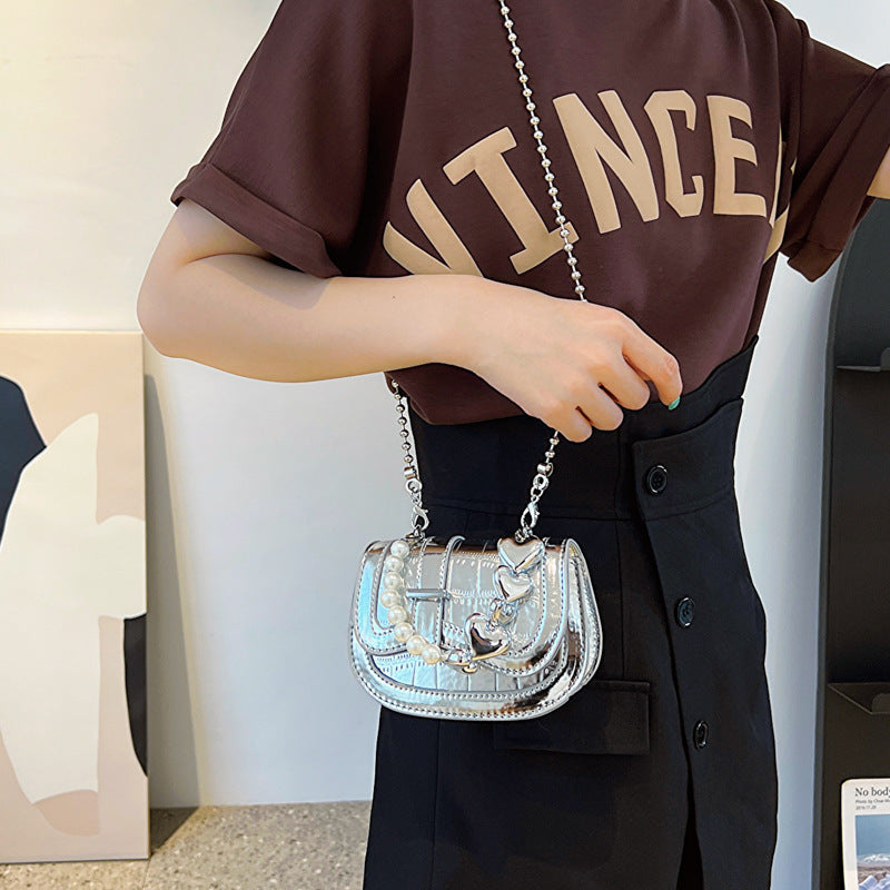 New Laser Pearl Tote Saddle Girl Mini - The Number 1 Things