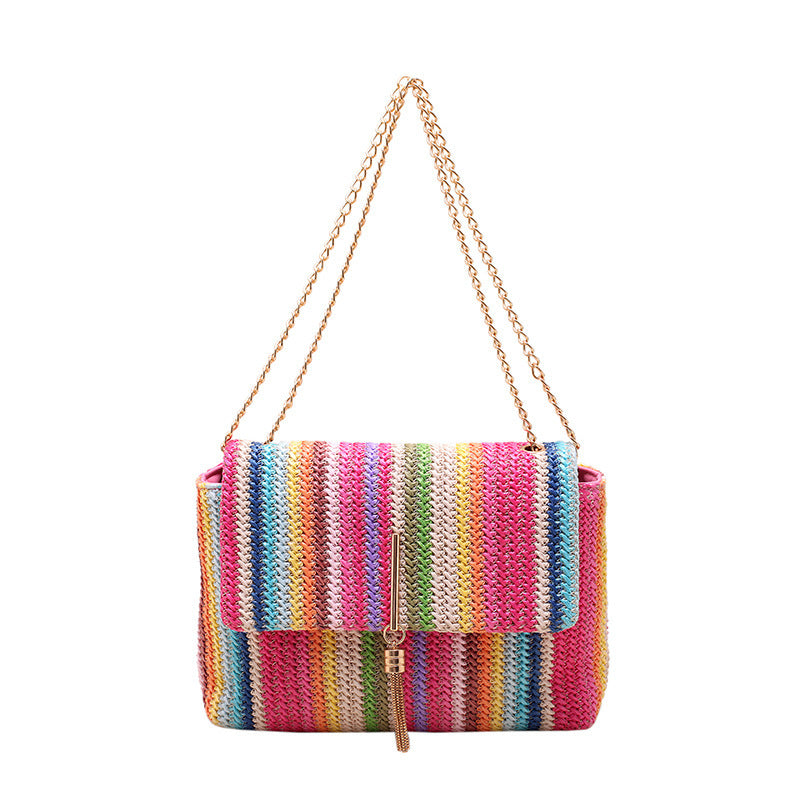 Women's Simple Fashion Rainbow Shoulder Bag - The Number 1 Things