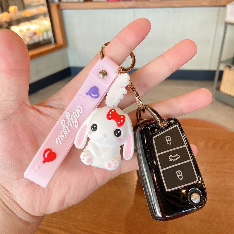 Cute Couple Doll Soft Rubber Keychain - The Number 1 Things
