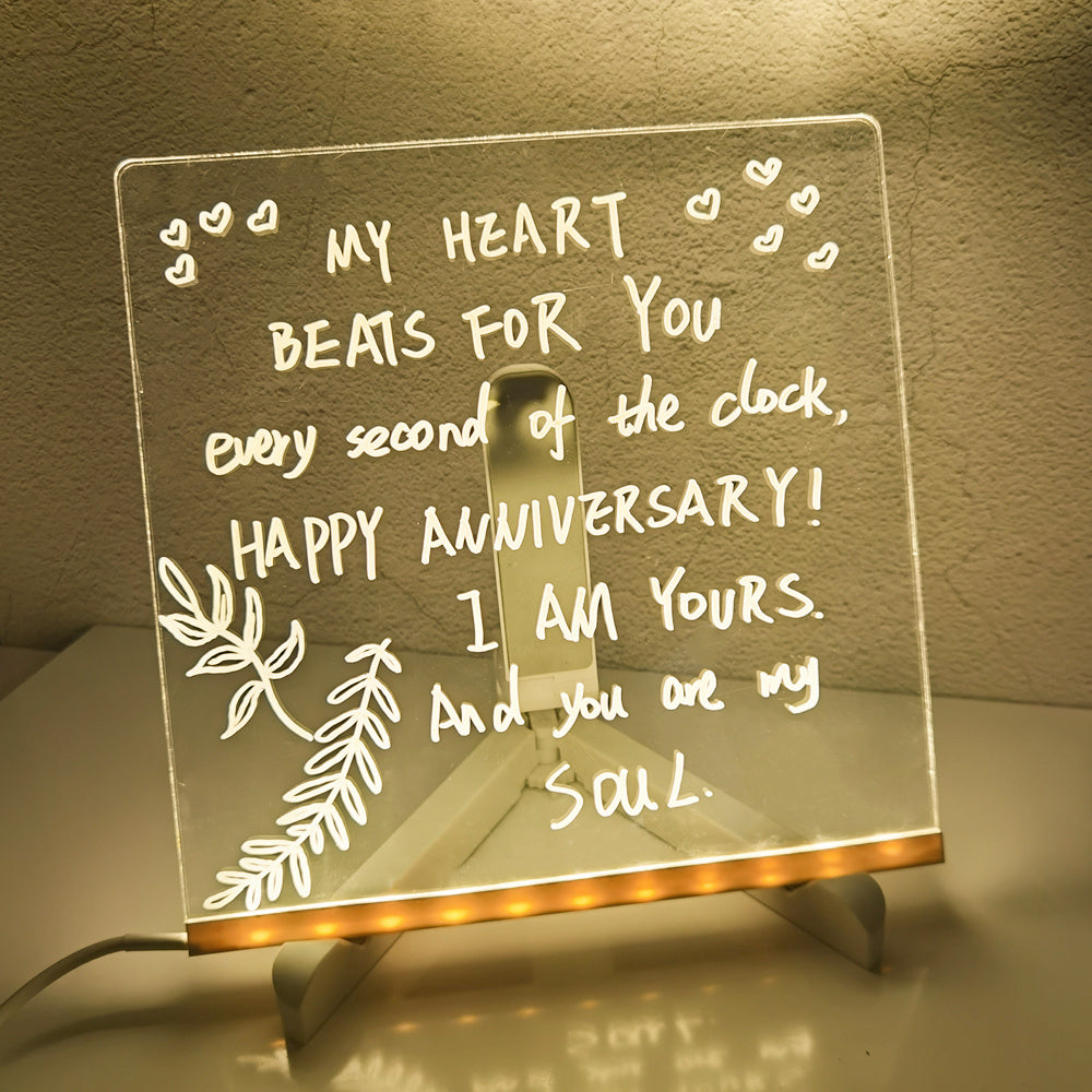 Acrylic DIY Note Board LED Night Light Creative Message Board Holiday Lamp With 7Pens USB LED Desk Lamp Note Daily Moment Painting Lamp - The Number 1 Things