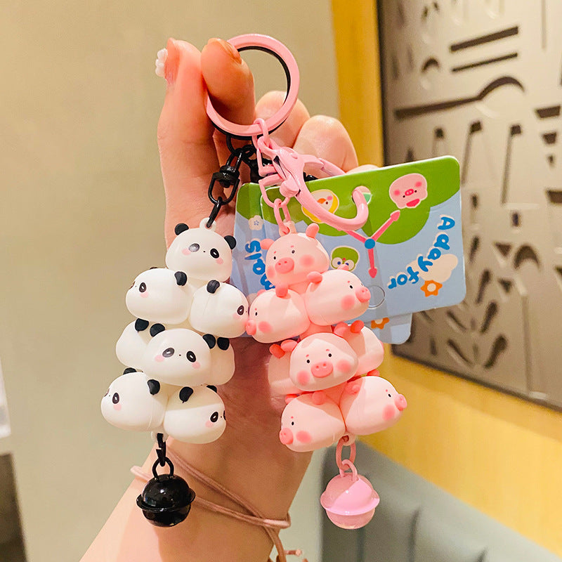 Creative Cute Pet Stacked Pig Doll Keychain Pendant - The Number 1 Things