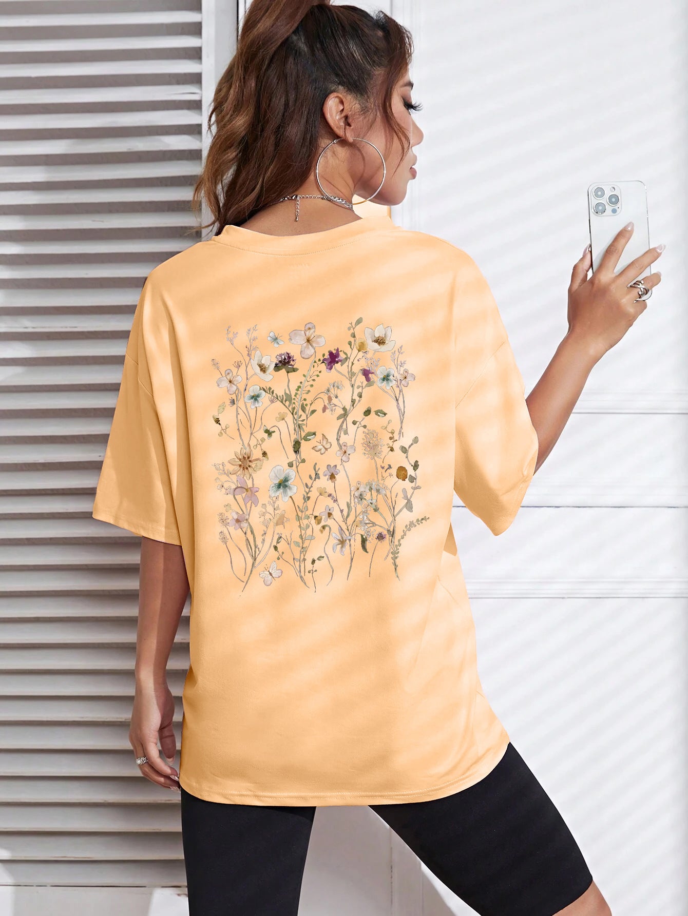 Beautiful Flower Clusters Print Cotton Women T-shirts Casual - The Number 1 Things