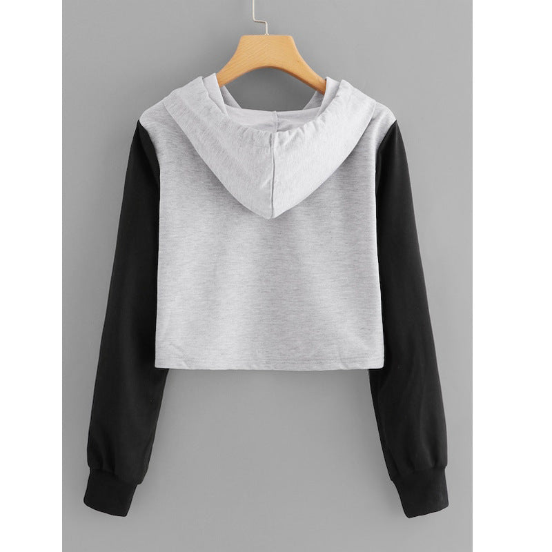 Sweet Panda Print Color Insertion Long Sleeve