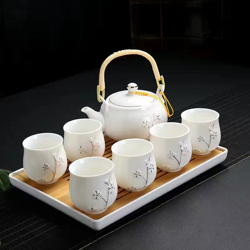 Simple Hand-painted Gold Large Teapot Ceramic