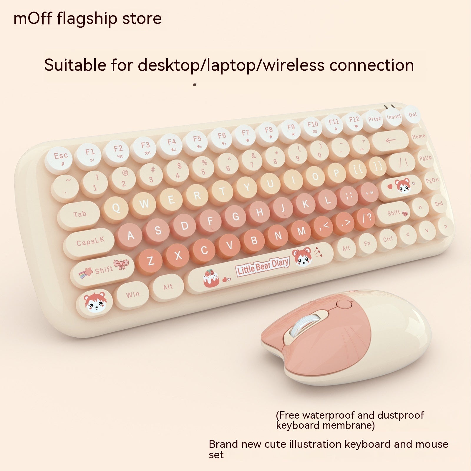 Pink Mini Cute Cartoon Wireless Keyboard And Mouse Set - The Number 1 Things