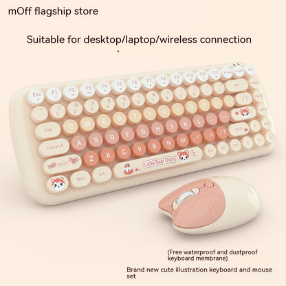 Pink Mini Cute Cartoon Wireless Keyboard And Mouse Set - The Number 1 Things
