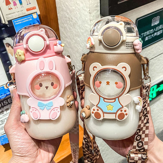 Cute Plastic Cup High Temperature Resistance Portable Portable Straw Cup - The Number 1 Things