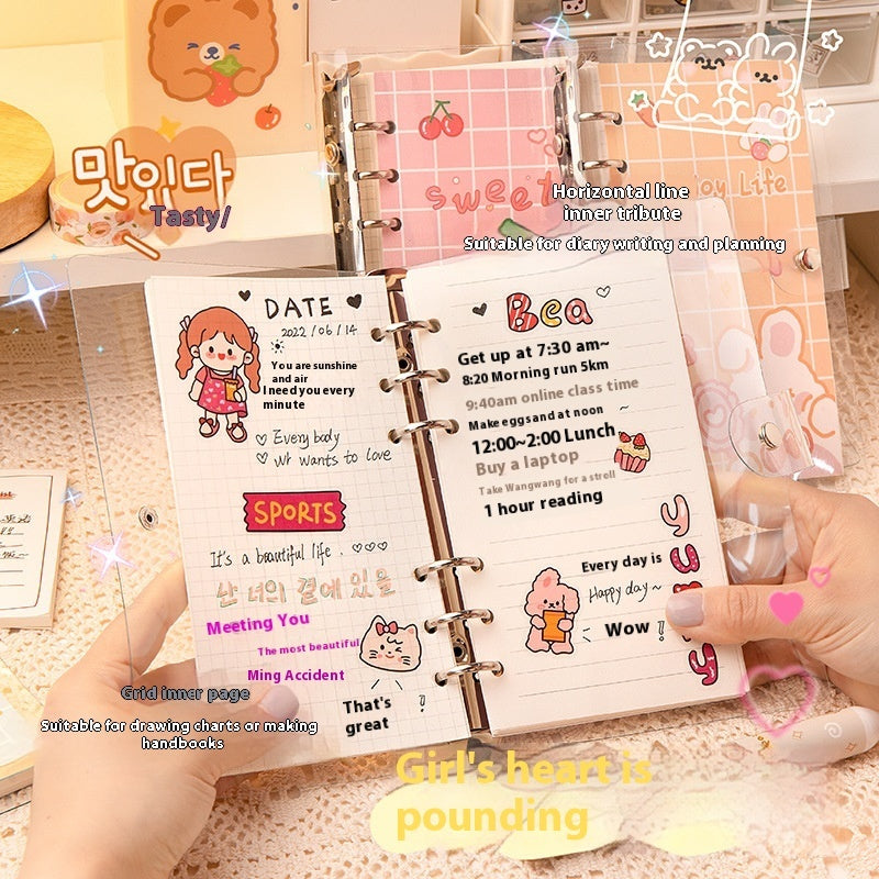 Cartoon Loose Spiral Notebook Cute Accounting Girl Heart Journal Book - The Number 1 Things