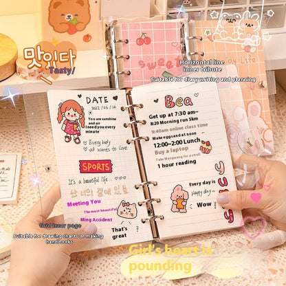 Cartoon Loose Spiral Notebook Cute Accounting Girl Heart Journal Book - The Number 1 Things