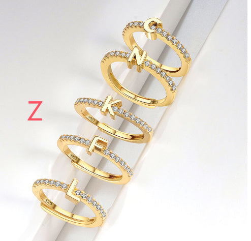 S925 Sterling Silver New Style Micro-inlaid Letters Ring - The Number 1 Things