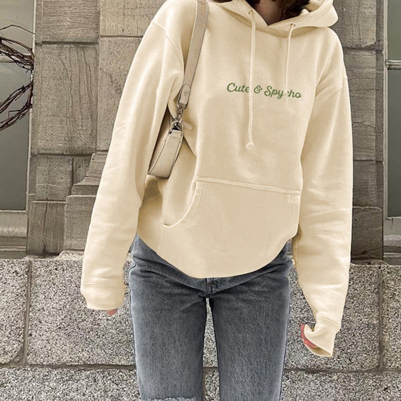 European And American New Women's Irregular Ripple Printed Hooded Sweater - The Number 1 Things