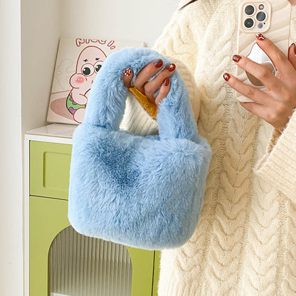 Plush Bag High-grade Thick Autumn And Winter Hand Bucket Bag - The Number 1 Things