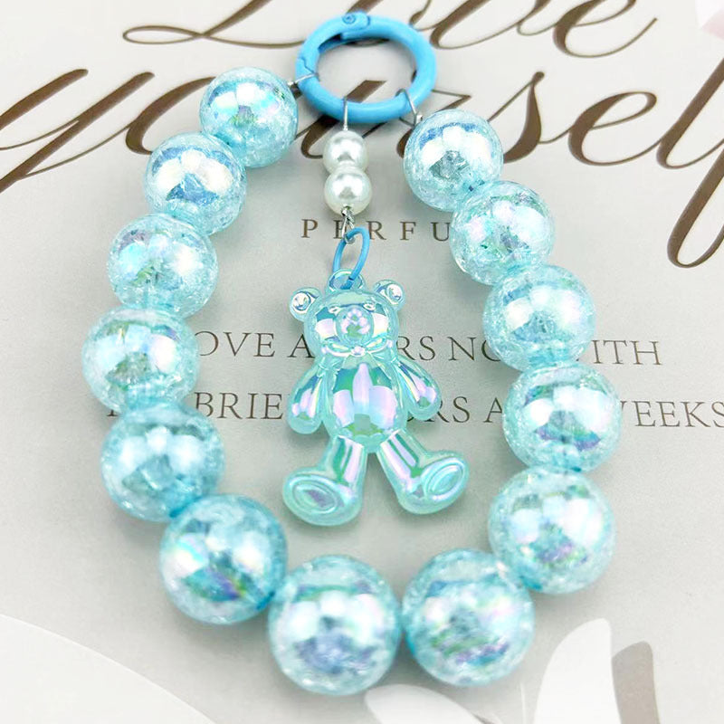 Burst Beads Luminous Bear Pendant Mobile Phone Charm - The Number 1 Things