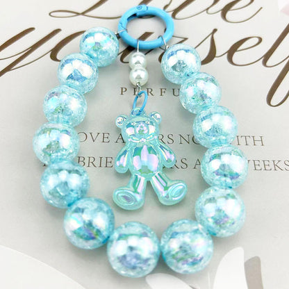 Burst Beads Luminous Bear Pendant Mobile Phone Charm - The Number 1 Things