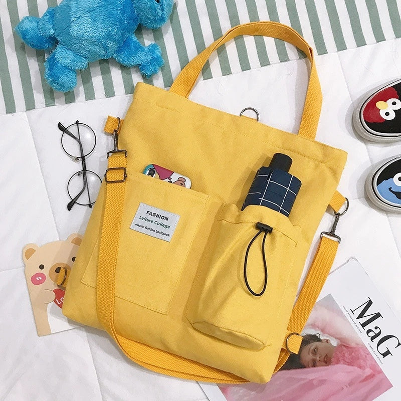 Harajuku Canvas Bags Students Handbag With Pockets Preppy Buckpack Shoulder Bag For Women - The Number 1 Things