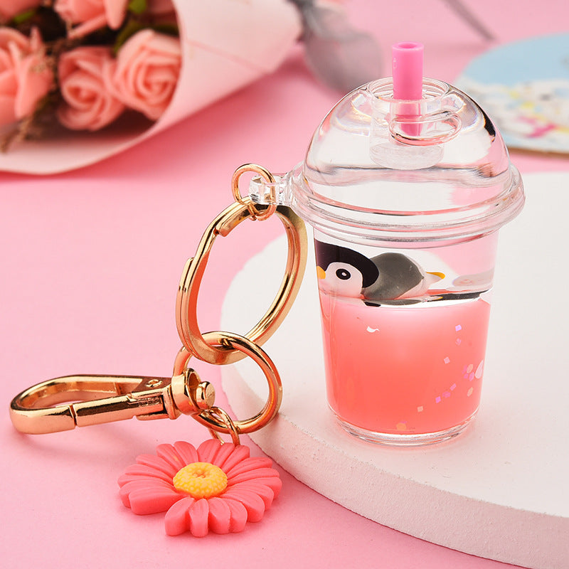 Acrylic Milk Bottle Simulation Milk Tea Cup Keychain - The Number 1 Things