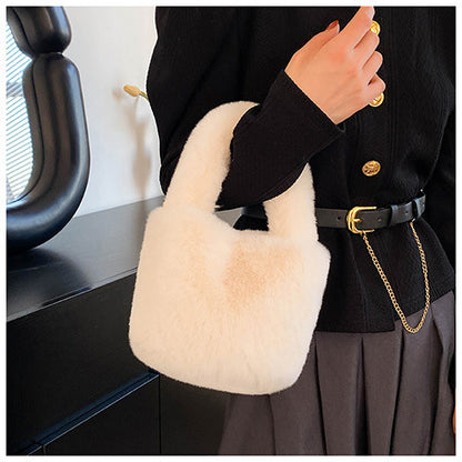 Plush Bag High-grade Thick Autumn And Winter Hand Bucket Bag - The Number 1 Things