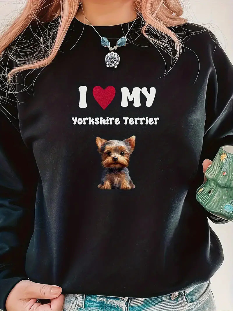 Women's Printed Long Sleeve Crew Neck Sweater - The Number 1 Things
