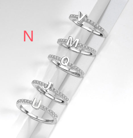 S925 Sterling Silver New Style Micro-inlaid Letters Ring - The Number 1 Things