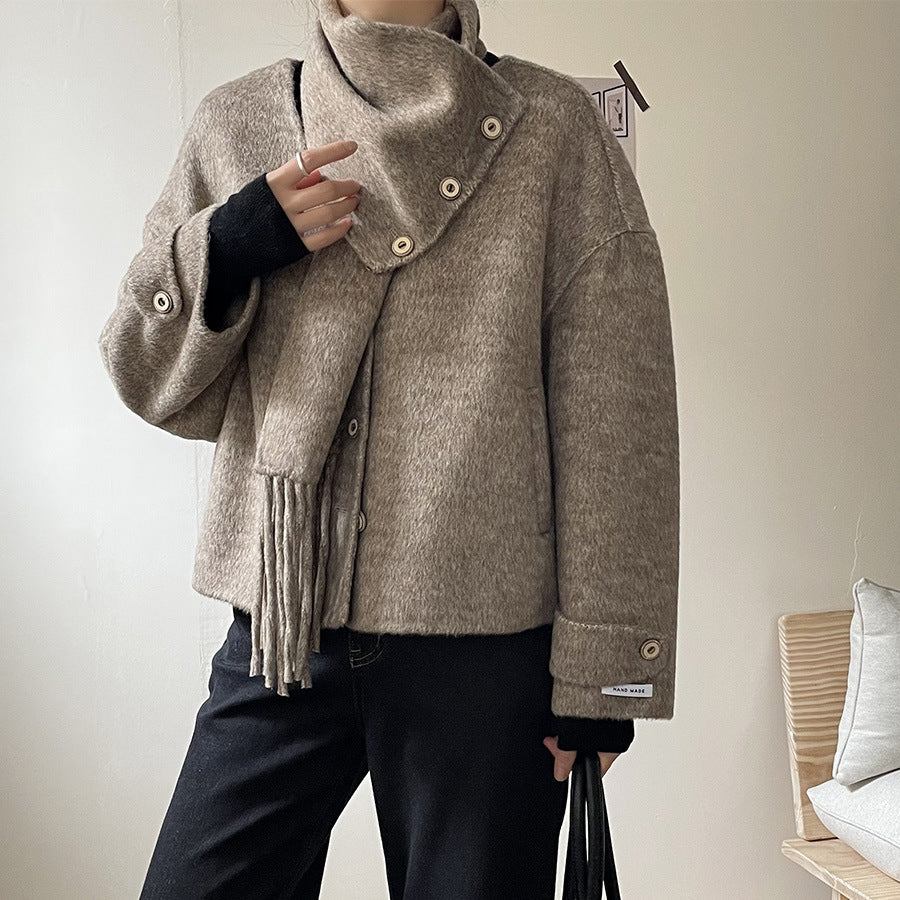 Autumn And Winter New Gentle Elegant Woolen Coat