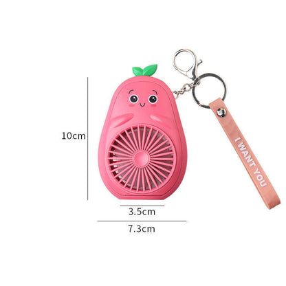 Cartoon Keychain Cute Fruit USB Charging Mini Fan - The Number 1 Things