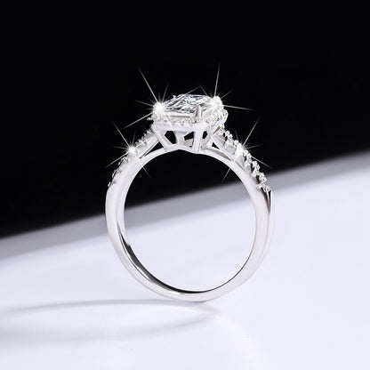 Women's Sterling Silver Moissanite Closed Ring - The Number 1 Things