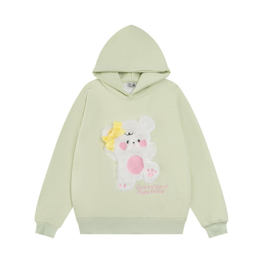 Bear Bow Decoration Hooded Bathroom
